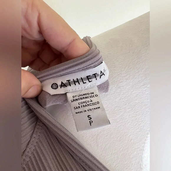 NWOT Athleta Ribbed Midi Dress Lilac Size S Mermaid Active Easter Spring Travel‎ - Picture 7 of 9